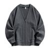 Autumn Men Jacket Coat Pockets Cardigan Sweater Plus Size 6XL 7XL 8XL Oversize Black Zipper Loose Male Business Simple Thin
