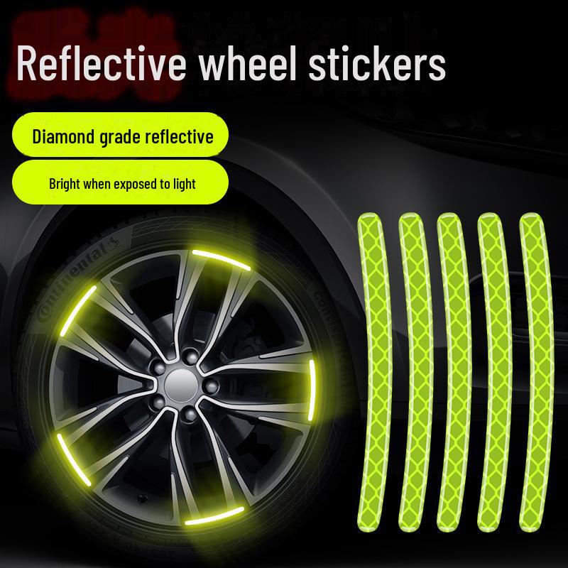 Reflective Wheel Hub Stickers: Luminous, Personalized Motorcycle and Car Decoration