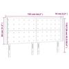 Vidaxl Zagłówek Do Łóżka Z Led, Taupe, 163X16X118/128 Cm, Tkanina