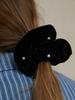 Leeenoir Velvet Pearl Scrunchie