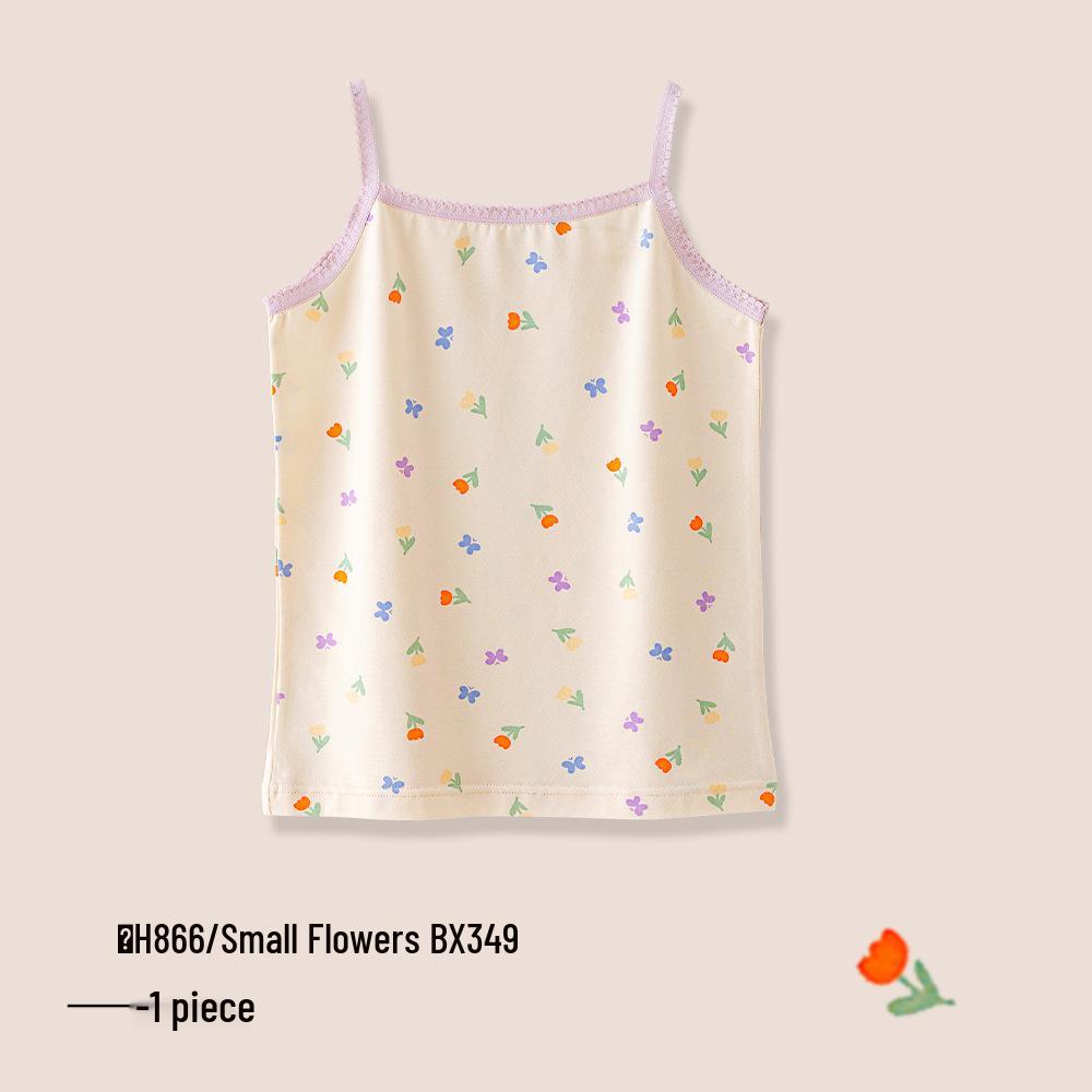 A-Class Summer Pure Cotton Antibacterial Tank Top for Girls and Infants