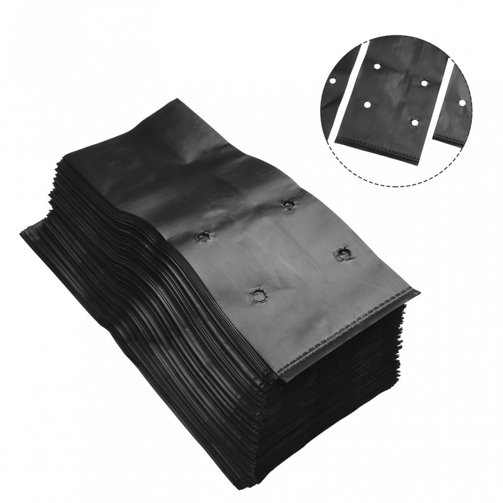 100PCS Nursery Bags Black PE Material Plant Grow Bags Pots Flower