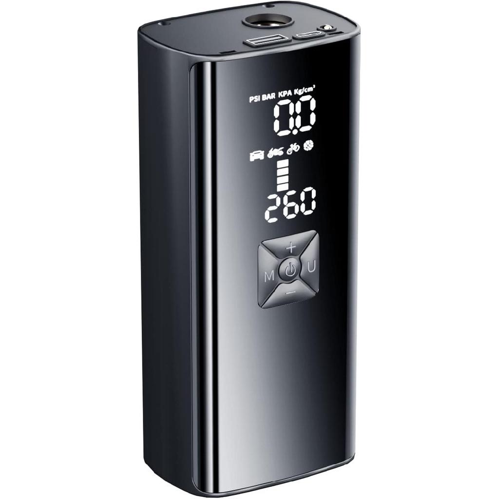 Portable Air Compressor. Tire Inflator,150PSI Car tire Cordless Inflator Pump, Intelligent Charging, SOS Warning, Emergency Lighting. Suitable for