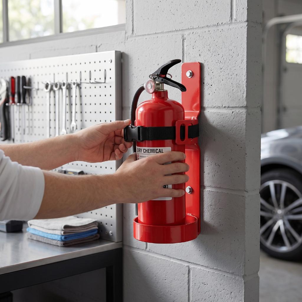 Brandblusser Wandhouder 1 kg Capaciteit   Brandblusserhouder met Riem voor   Garage