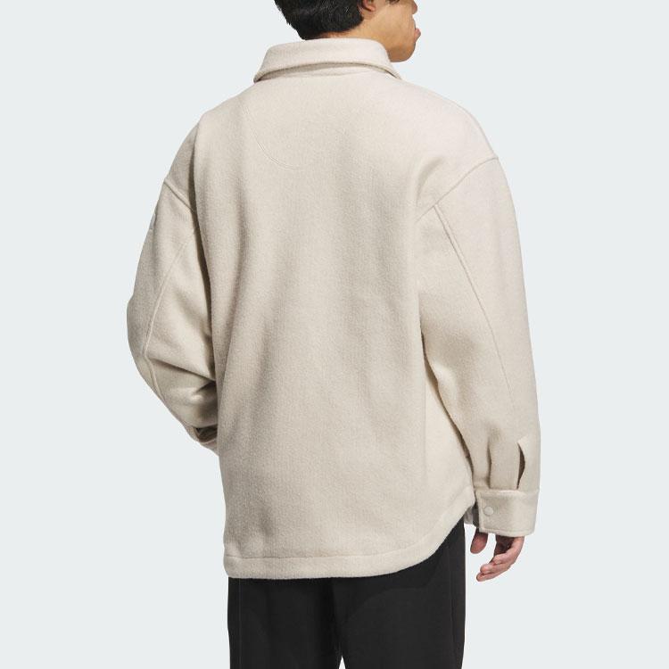 Adidas Lounge Solid Color Sports Outdoor Casual Shirt Jacket Men Jackets IP4969