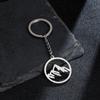 Stainless Steel Non-fading Hollow Snow Mountain Keychain Pendant