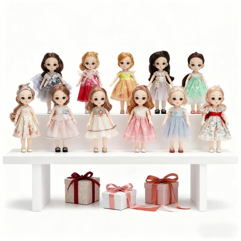 Non-Toxic 1Pc/4Pcs Princess Vinyl Doll Collection Figure With Stand Collectible Doll Cute Doll Set Pvc Fashion Figure Toy For Children Gift