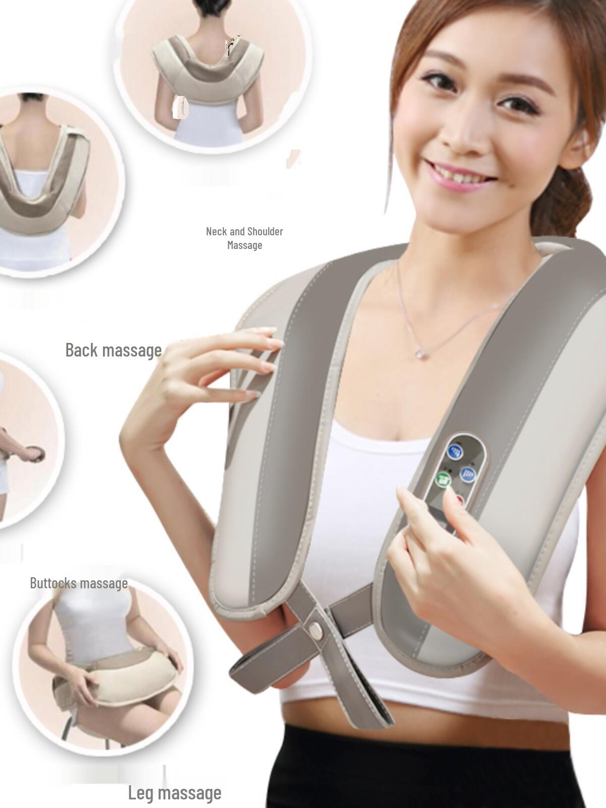 Cervical Spine & Trapezius Massager: Neck, Back, Waist, Shoulder Kneading Percussion Shawl
