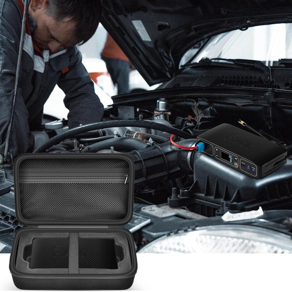 Case For Halo Bolt 58830/57720/ Air 58830/ ACDC Max 55500 MWh/ Air + Portable Emergency Power Kit, Storage Holder For Air Nozzles, Extra Accessory,