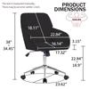 Height-Adjustable Office Swivel Chair for Home and Bedroom, Ergonomic Swivel Chair with Backrest, Suitable for Long Sitting. Black