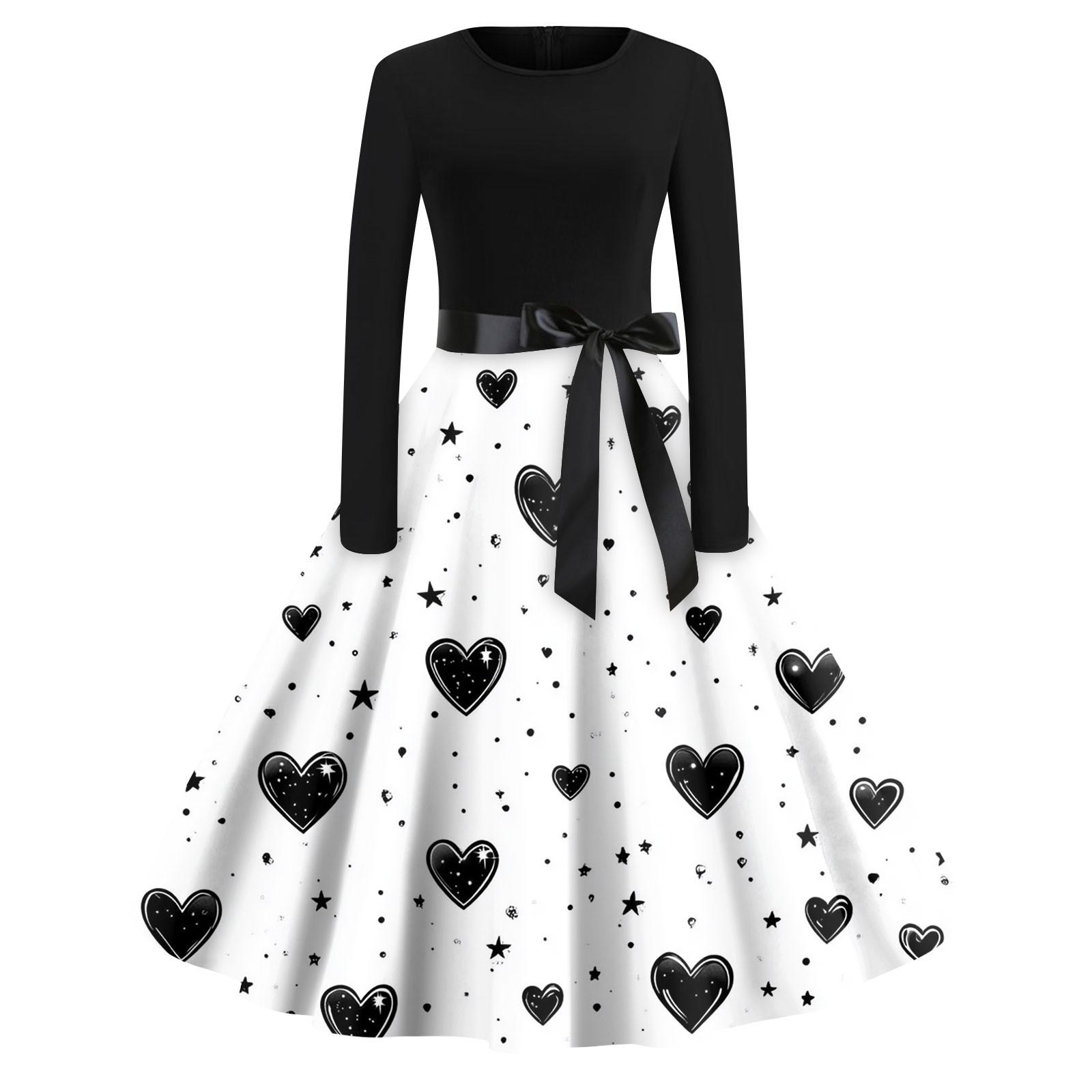 

Женские модные повседневные облегающие платья с круглым вырезом и длинным рукавом с принтом XL белый