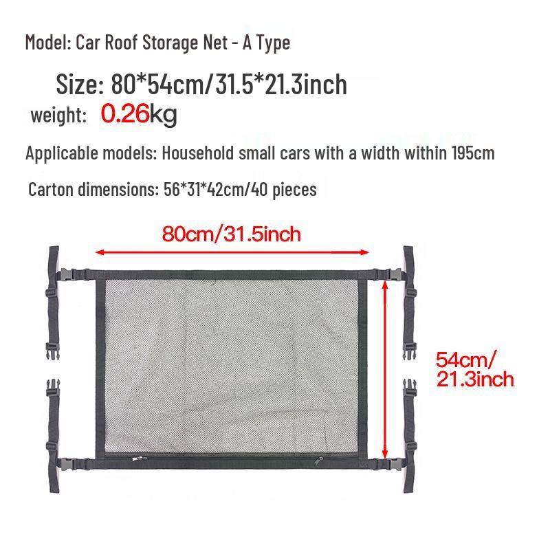 Car Interior Roof Storage Mesh Bag - Car Roof Storage Net Organize