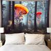 Psychedelic Forest Jellyfish Tapestry Trippy Colorful Fish Wall Hanging Tapestry For Home Dorm Fantasy Decor Bedroom Decoration