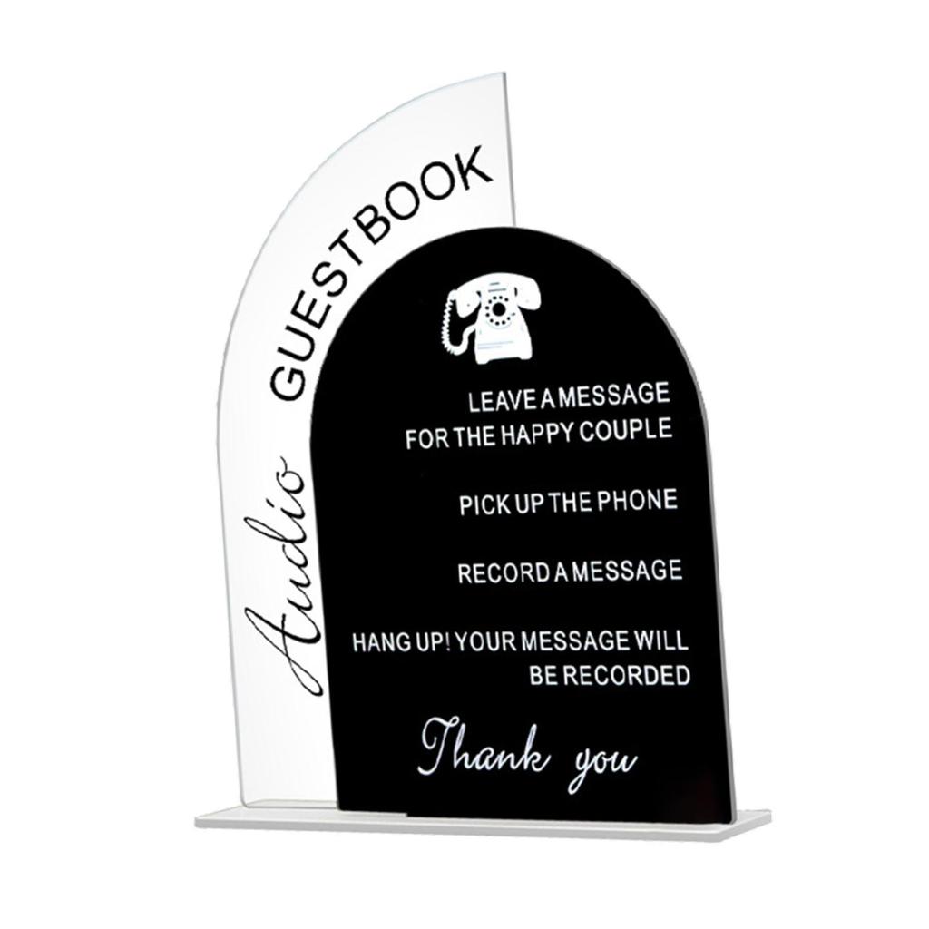 Acrylic Wedding Sign Birthday Please Sign Our Guestbook Restaurant Special Event Modern Ornament Guest Book Sign with Base