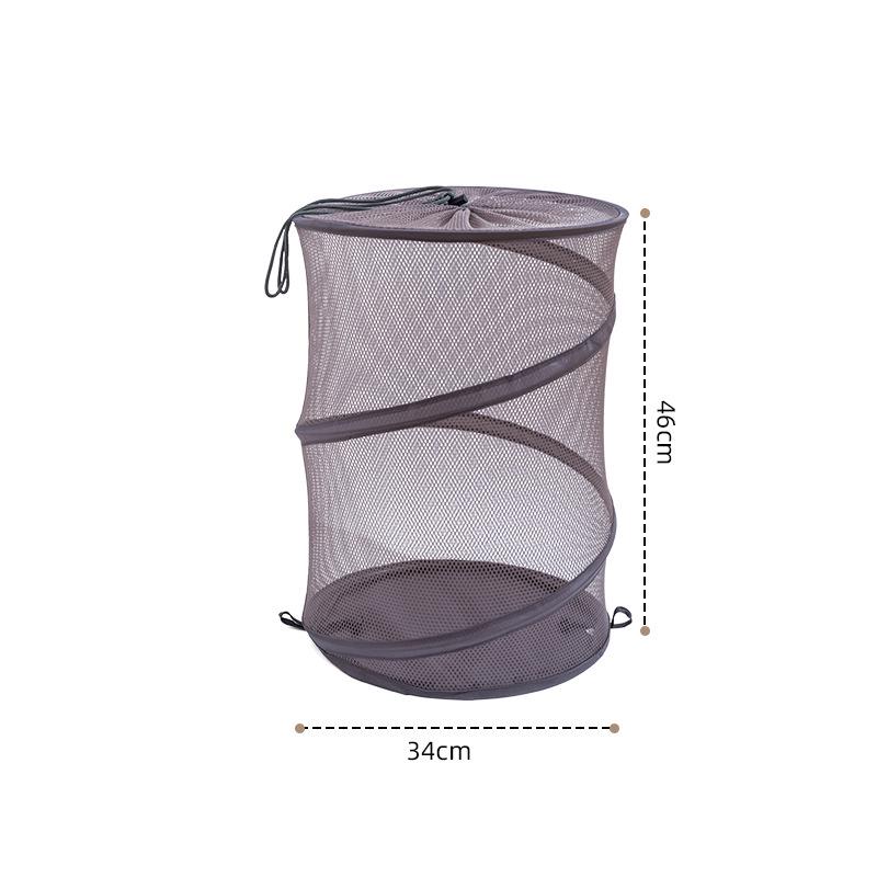 Large Foldable Cylindrical Laundry Basket with Drawstring for Dirty Clothes and Daily Necessities Storage