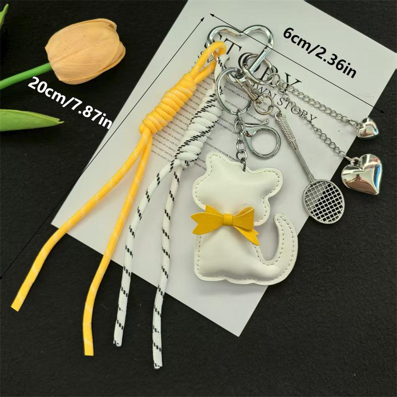 Handmade Nylon Woven Rope Bag Pendant Cute Candy Color Fashion Backpack Handbag Hanging Bags Accessories