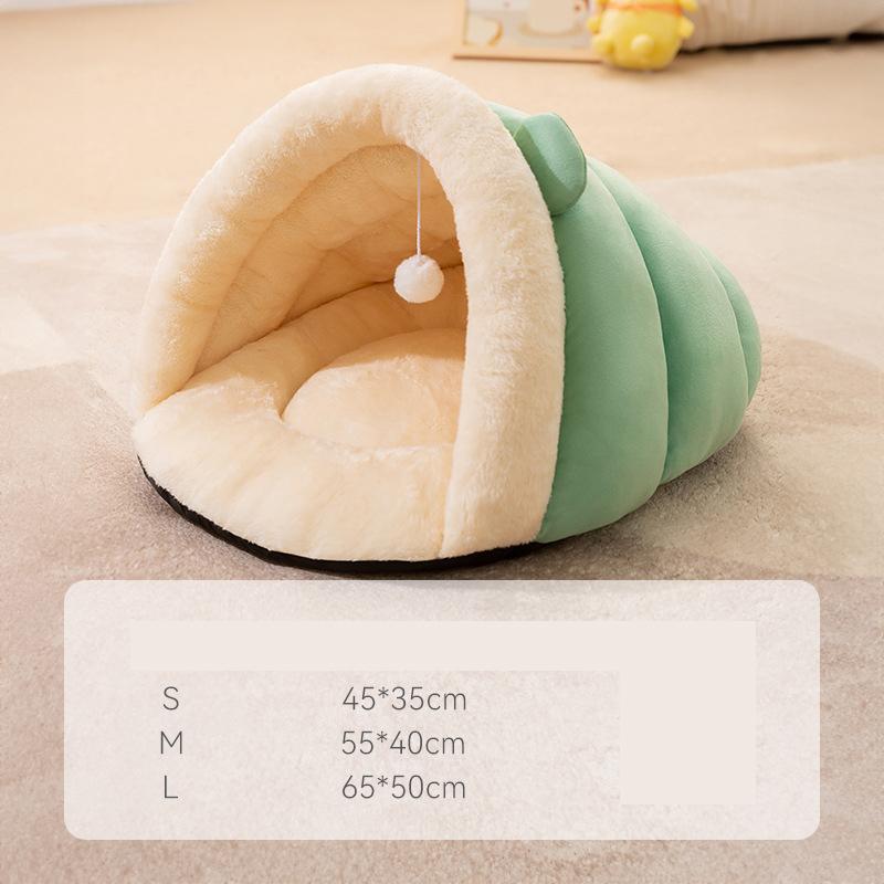 Hundebett Kleine Betten für Hunde Hausschuhe Nest Warmes Zubehör Großes Zubehör Welpen Waschbar Zubehör Katzen Korb Mittel Sofa Plüsch S beige