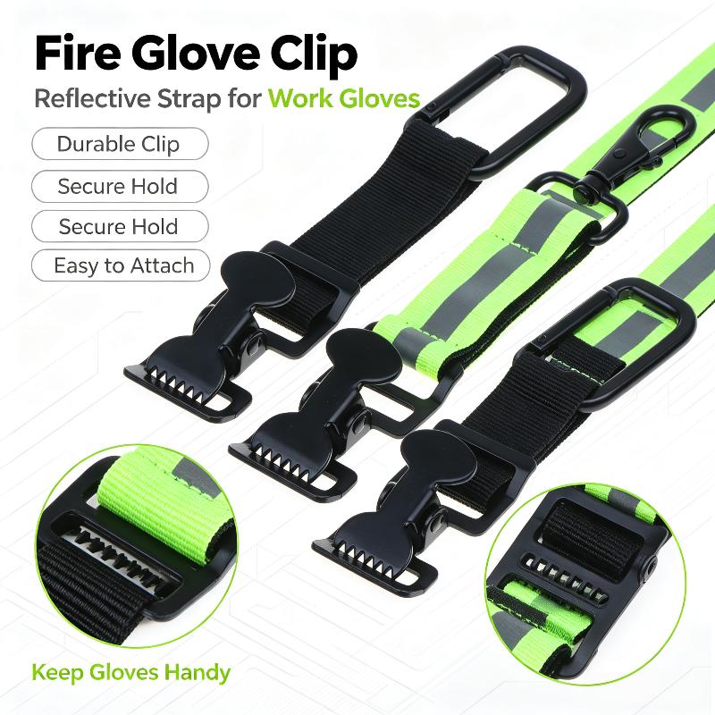 1 Stück Multifunktionale Tragbare Handschuhklemmen Feuerwehrhandschuh-Riemen Grün Grau Arbeitsklemme Fäustling-Clips Handschuh-Halter