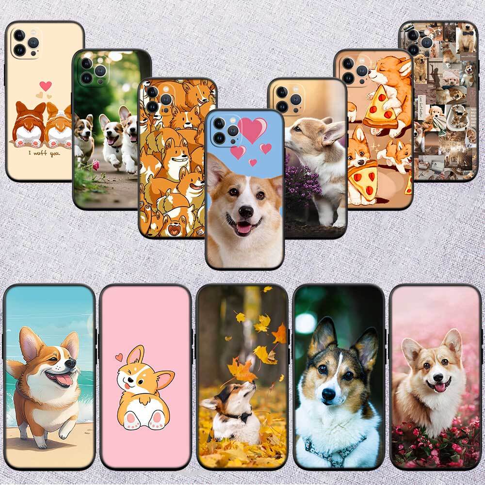 Cute Corgi dog Phone Case for Redmi Note 12 12S 12C 13 13C 13R 14 14S 14R 14C 11A 13X A3 A3X A4 A5 Pro Max Plus