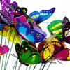 Butterfly Stakes 50 Pieces Artificial Waterproof Colorful Decor Garden Decoration For House Bedroom Living Room Patio Vase
