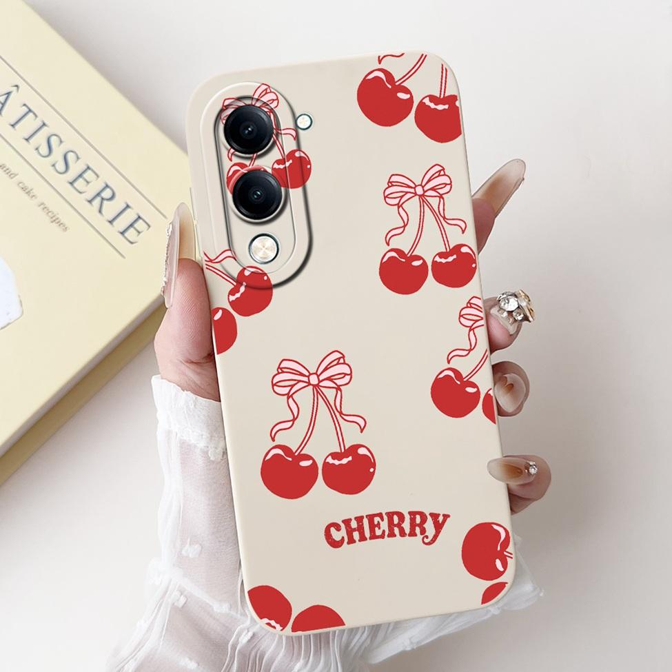 Für Vivo Y04 Hülle V2430 Silikon Niedliche Katze Mode Schmetterlinge Blumen Liebe Bemalte Rückseite für Vivo Y04 4G Handyhülle Bumper