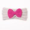 Autumn and winter warm children's contrasting color knitted wool hair accessories, baby solid color bow headscarf, baby headband