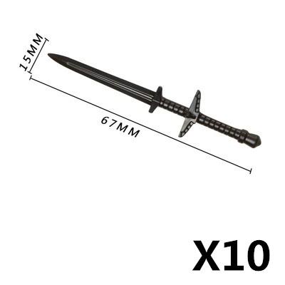 Mittelalterliche Militärzubehör Bausteine Ritter Figuren Waffe Schild Rüstung Helm Speer Bogen Armbrust Axt Hammer Spielzeug K026