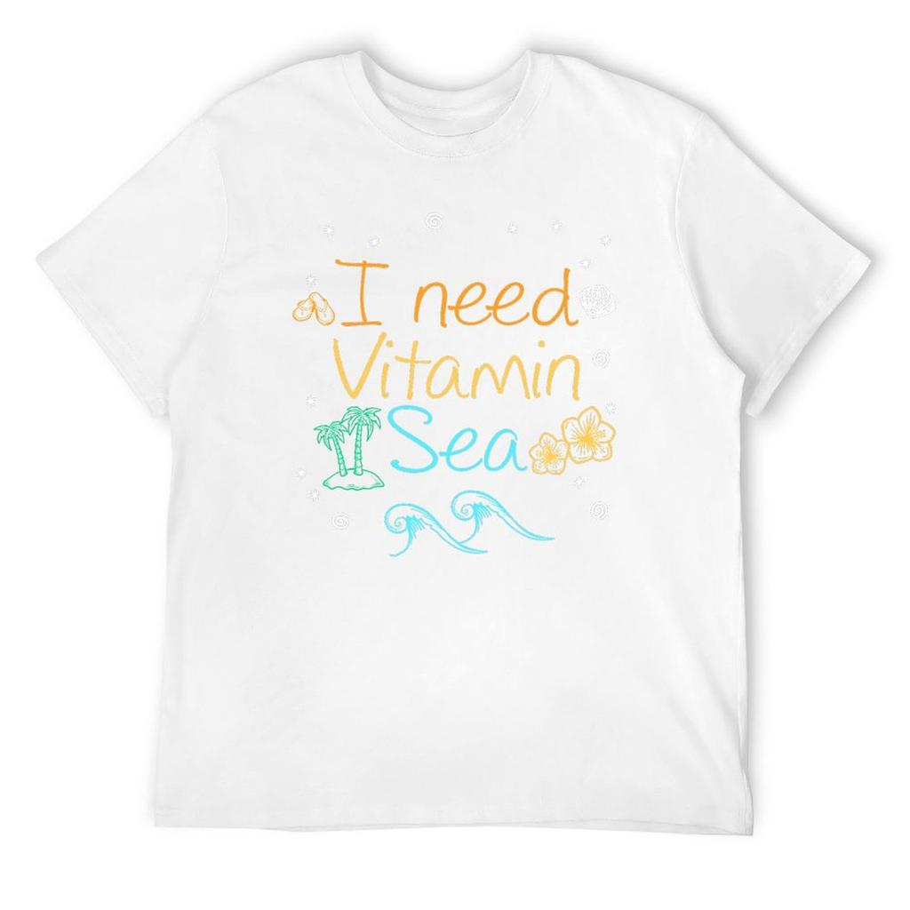 I NEED VITAMIN SEA T-Shirt baggy shirts anime t shirts cotton graphic tees t shirt men cotton