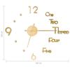 VidaXL 3D Wall Clock Modern Design Analog Clock Decorative Clock Living Room Interior Home Golden 325154