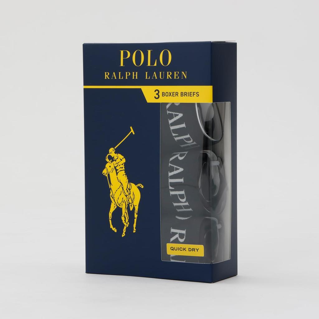 Polo Ralph Lauren RM3-C502-997-M 3er-Pack Boxershorts, Einfarbig mit Ein-Punkt-Logo