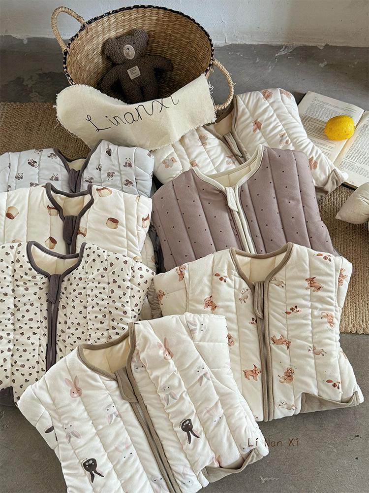 Quilted Cotton Baby Romper for Crawling Toddlers - Thick, Warm, Autumn/Winter Wear