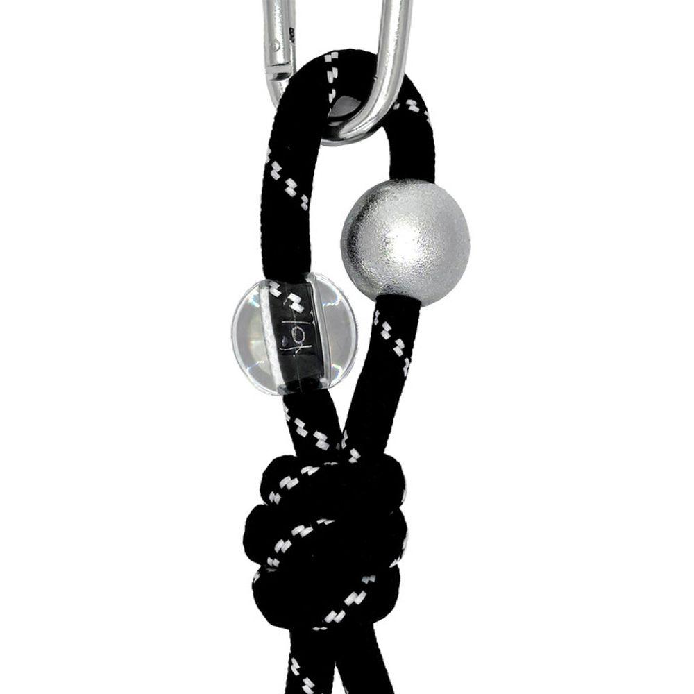 OTHER-worldly Rope Keyring [Clear & Silver Beads]