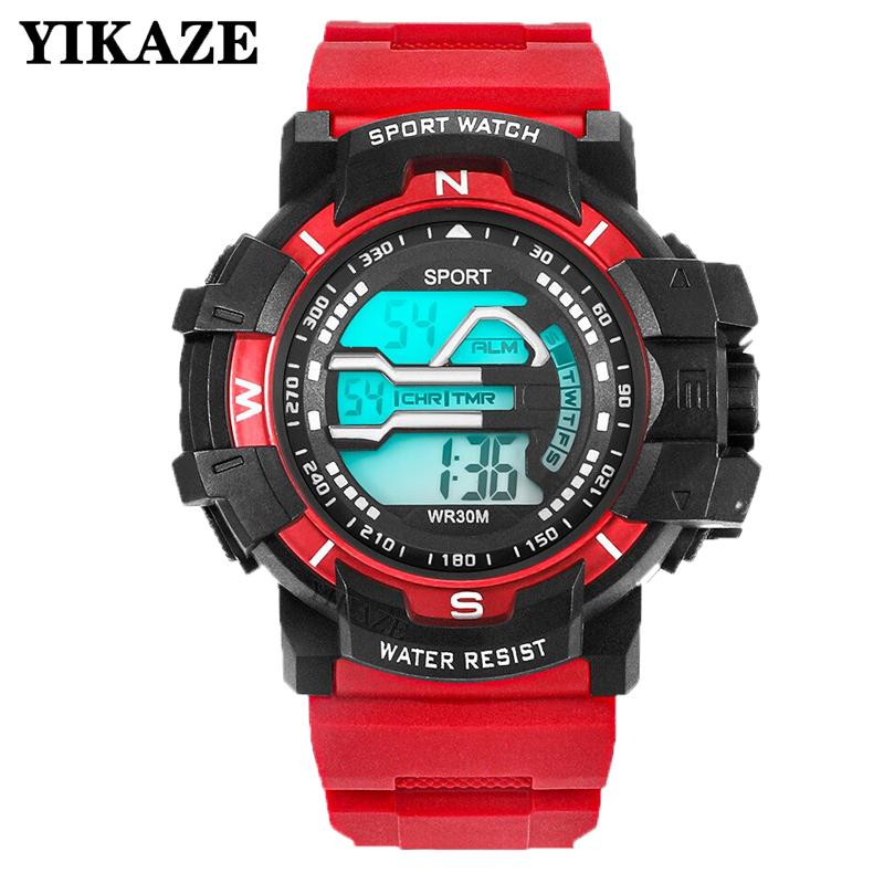 

Мужские спортивные часы с маленьким циферблатом, водонепроницаемые, военные, светодиодные цифровые часы, люминесцентный хронограф, студенческие электронные наручные часы для мужчин