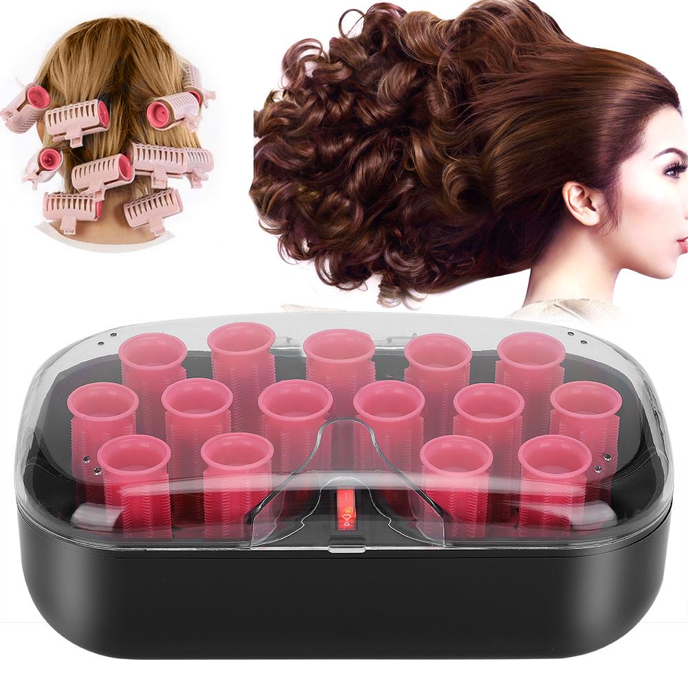 15 pezzi Bigodini Elettrici per Permanente Capelli Rullo Arricciacapelli 30mm con Pinze