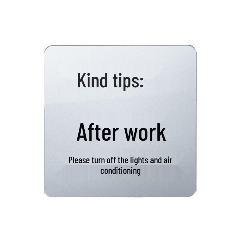 After-work Turn Off Lights and AC Reminder Sign One Size