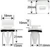 Interior Clip Genuine 10 Pieces Side Sill Garnish Clip for