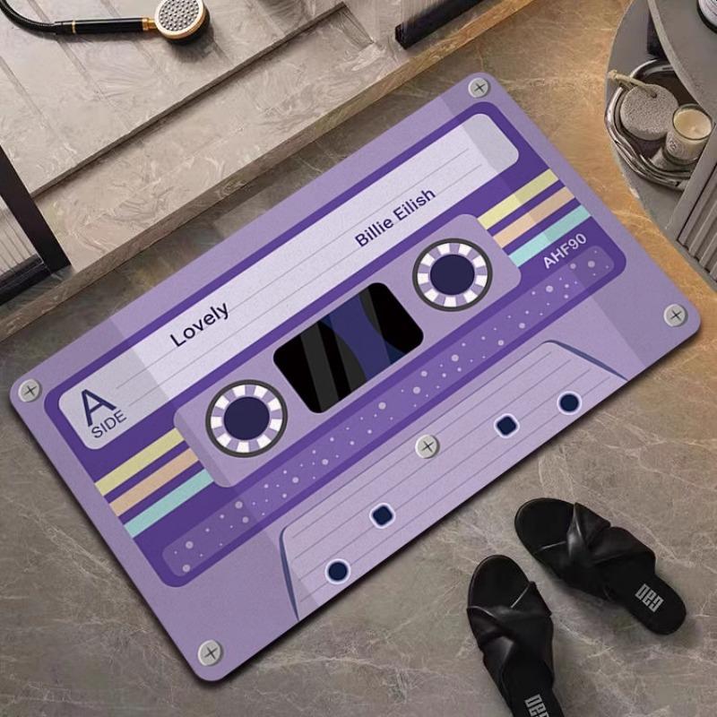 Creative Tape Bathroom Floor Mat Diatom Mud Super Water Absorption Quick Drying Foot Mat Non-slip Door Mat Toilet Shower Carpet