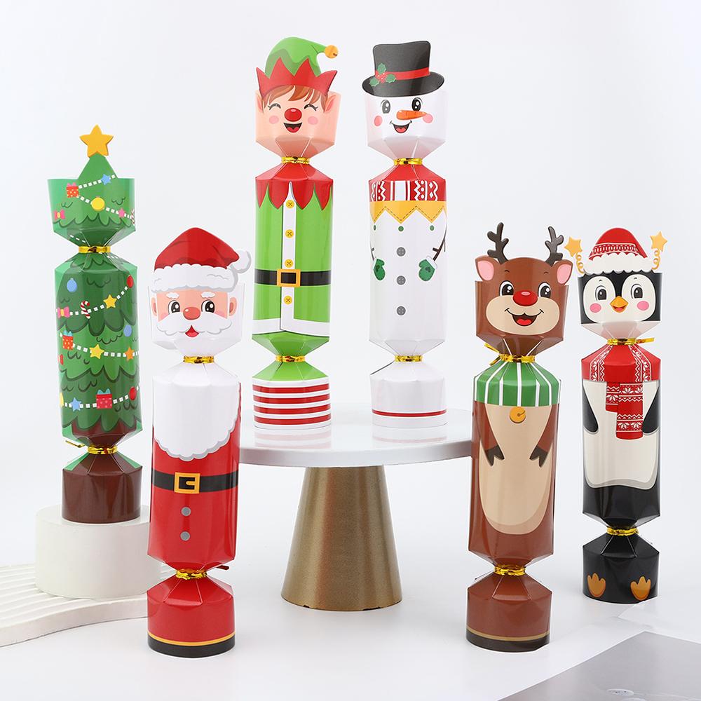 24 Pezzi Natali Non-Scatto Bomboniere da Tavola per Feste Scatole Cracker Fai-da-te per Adulti Bambini Decorazioni per la Cena Inglese Britannica Gioc