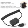 FW50 Black ABS Full Decoder 5V 2A USB Port Dummy Battery Pack with Spring Wire for Sony A7 A3000 A6300 RX10 Camera