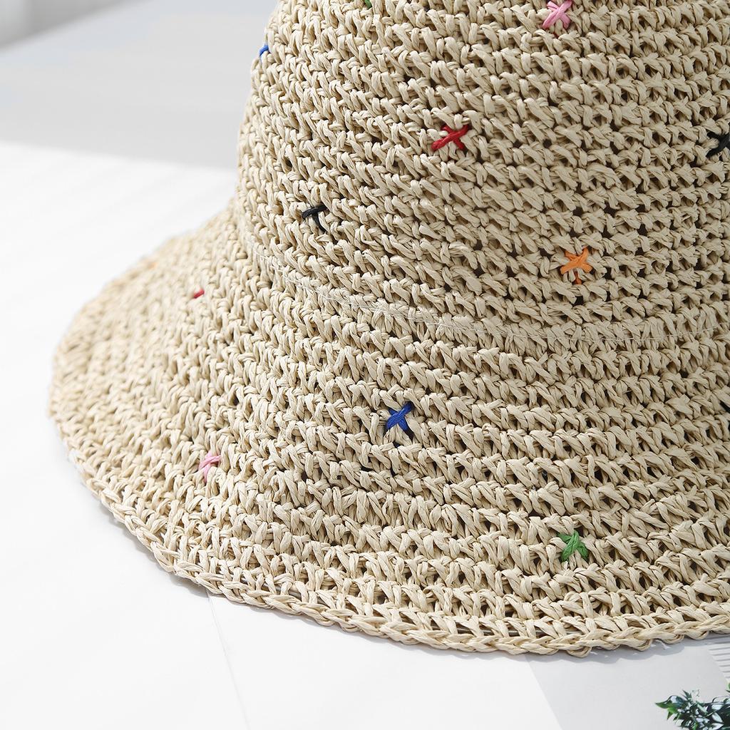 Women's Summer Hat Korean Style Big Brim Foldable Sun Hat Bucket Hat Sunscreen Beach Accessories Holiday Travel 2025 New