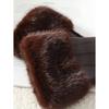 C 79819 Mink Leather Gloves Imitation Mink Hair Mouth Leather Gloves Yama