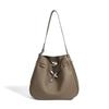 Crossbody bag women's casual leather bucket bag women's new relaxation large capacity lazy wind commuter shoulder bag women