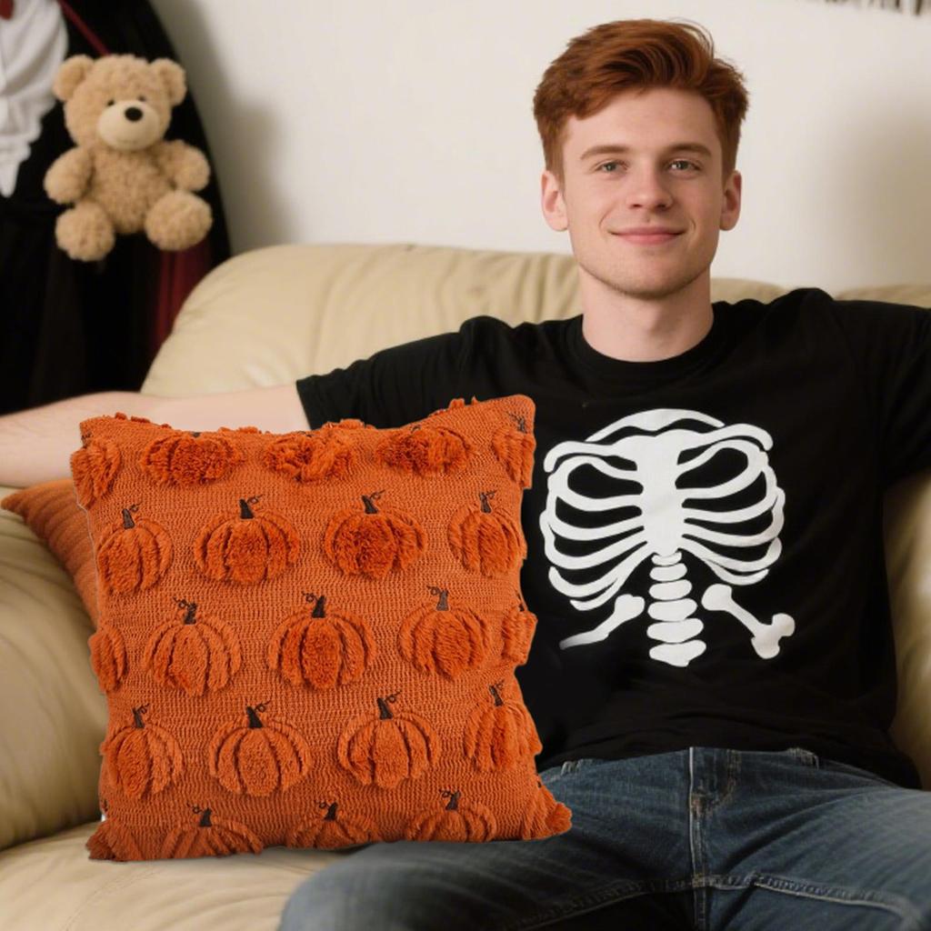 Halloween Throw Pillow Covers Pumpkin 18X18 Pillow Cover Halloween Decorations Pillowcases Thanksgiving Decorations For Party