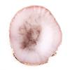 Gold-Edged Agate Stone Nail Art Palette - Round Marble Resin Display Board
