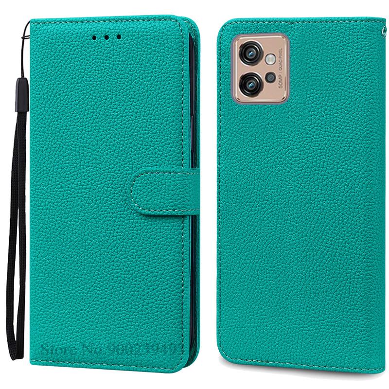 

Шкіряний чохол для Motorola Moto G32 Чохол Магнітний відкидний чохол-гаманець Обкладинка для Moto G32 MotoG32 G 32 Відділення для карток Чохли для телефонів Fundas for Moto G32 ціан