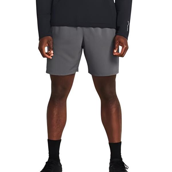 Under Armour Logo Print Quick-Dry Lace-Up Mid-Rise Casual Shorts Men shorts Gray 1382620-025