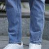 Men's Casual Small Straight Jeans Pants Fashion Wide Leg Pants Color Jeans