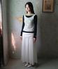 RUBATI Daisy Florette Raglan Long Sleeve Tee_Black