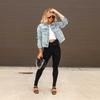 European and American New Broken Hole Denim Coat Ins Casual Fashion Wash Denim Short Coat Women