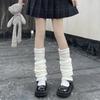 Womens Knee-High Knit Leg Warmers Cotton Blend Over-the-Knee Socks Lolita JK Streetwear Winter
